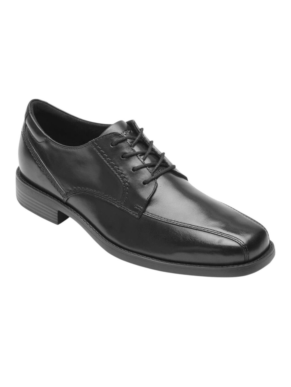 Rockport Square Bike Toe Black Leather Greyson Oxford Dress Shoes Size 7.5 Mens